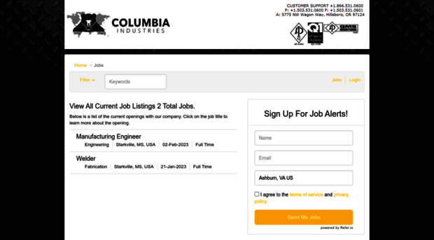 columbiacorp.applicantpool.com