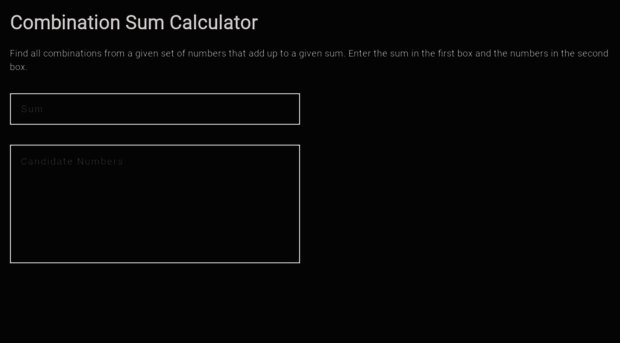 combinationsumcalculator.com