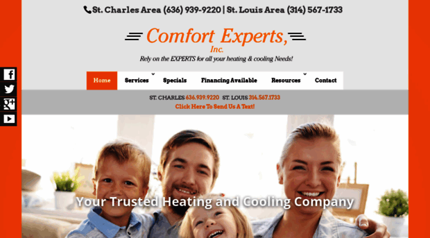 comfortexpertsheatandair.com