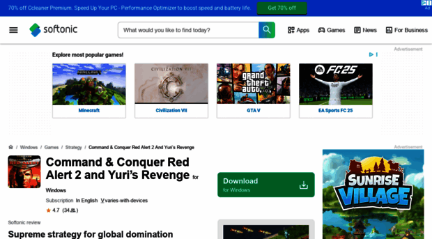 command-and-conquer-red-alert-2-and-yuris-revenge.en.softonic.com