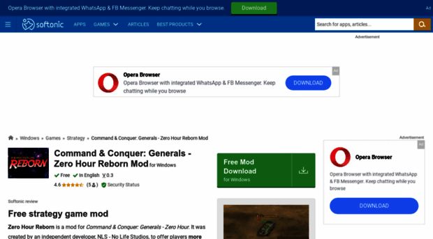 command-conquer-generals-zero-hour-reborn-mod.en.softonic.com