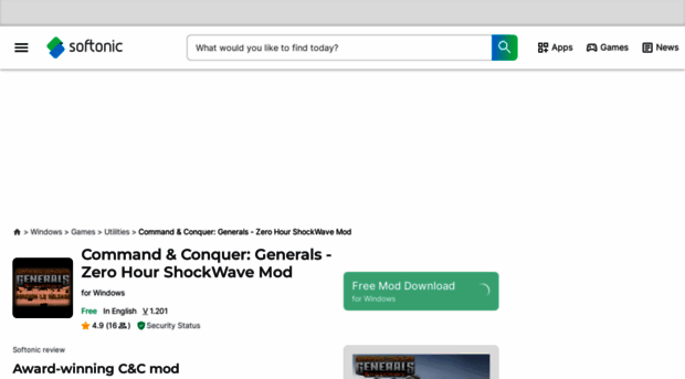 command-conquer-generals-zero-hour-shockwave-mod.en.softonic.com