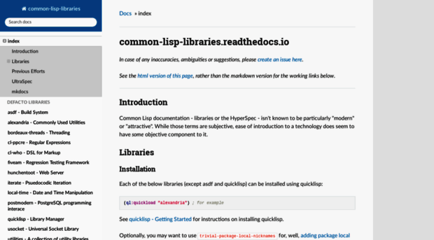 common-lisp-libraries.readthedocs.io