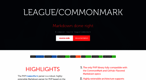 commonmark.thephpleague.com