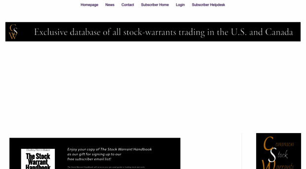 commonstockwarrants.com