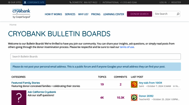 community.cryobank.com