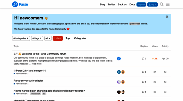 community.parseplatform.org