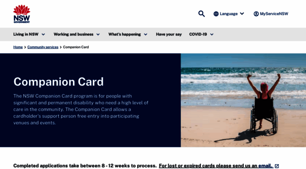 How To Apply For A Companion Card Nsw