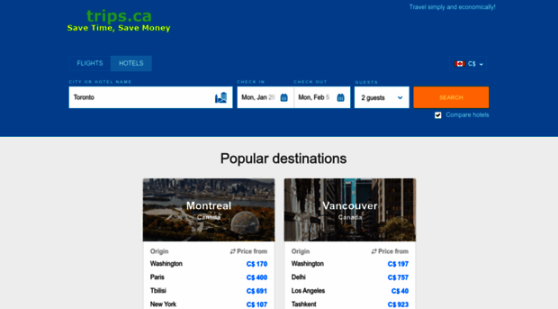 comparison.trips.ca