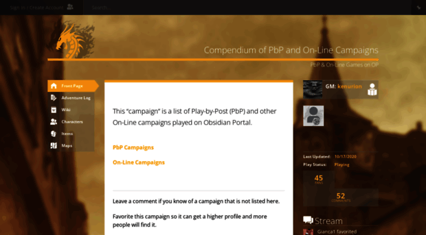 compendium-of-pbp-on-line-campaigns.obsidianportal.com