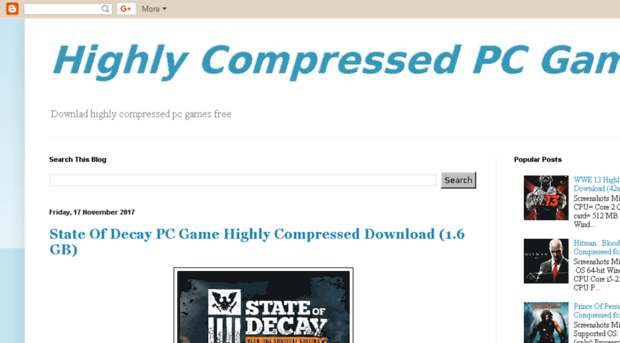 highly compressed pc games under 100mb