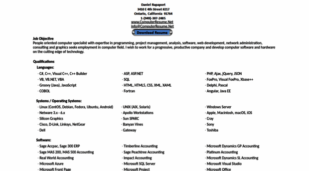 computerresume.net