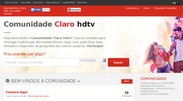 comunidadeclarotv.claro.com.br