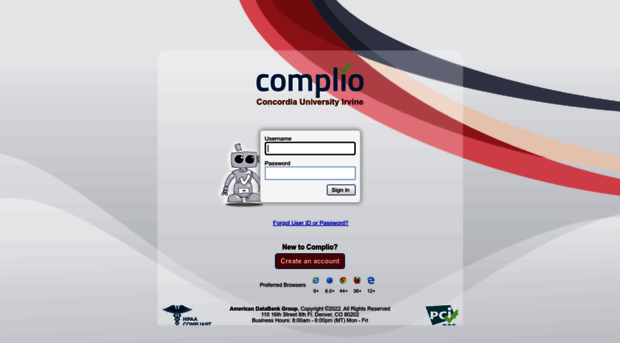 concordiauniversityirvine.complio.com
