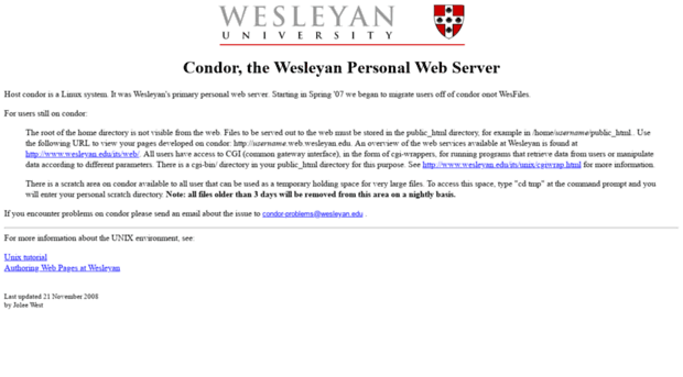 condor.wesleyan.edu