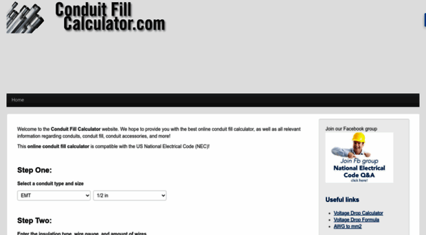 conduitfillcalculator.com