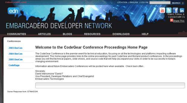 conferences.embarcadero.com