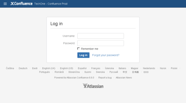 Screenshot of confluence.t1cloud.com website