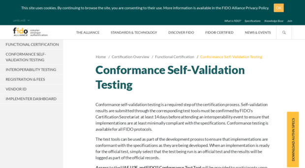 conformance.fidoalliance.org