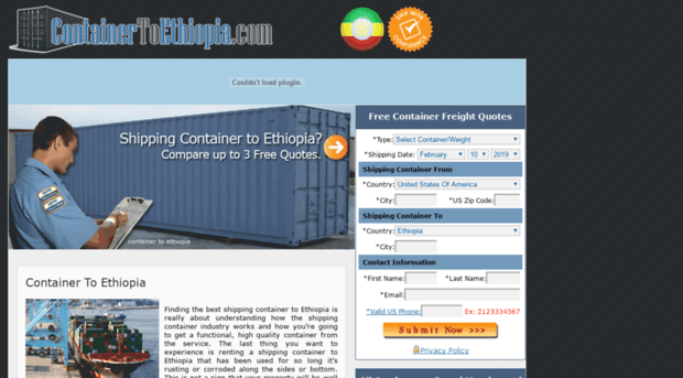 containertoethiopia.com