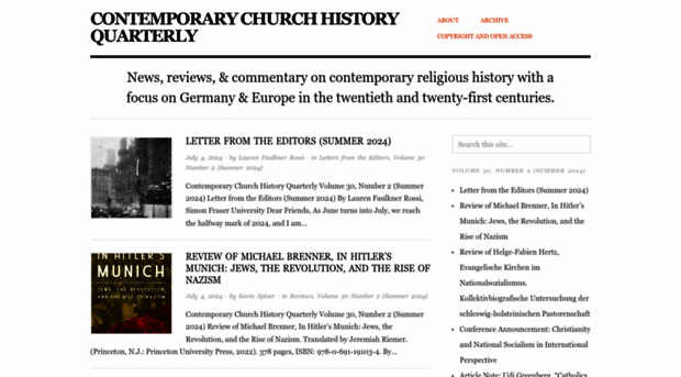 contemporarychurchhistory.org