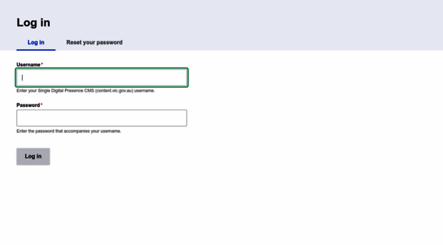 content.vic.gov.au - Log in - Content Vic Gov