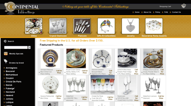 continentaltablesettings.com