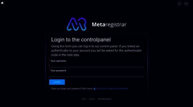 control.metaregistrar.com