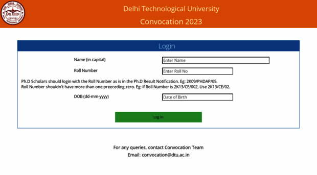 convocation.dtu.ac.in