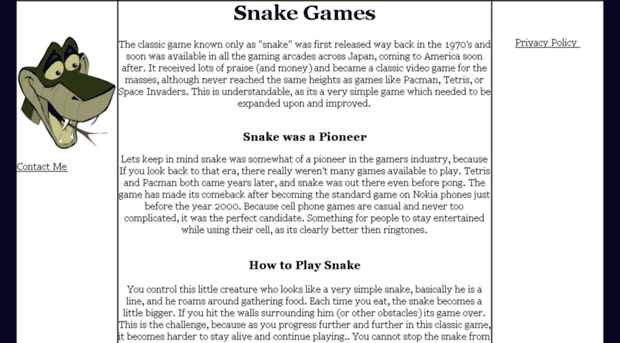 coolsnakegames.com