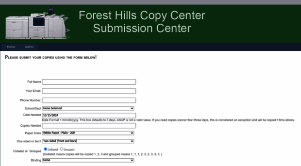 copiersubmission.foresthills.edu