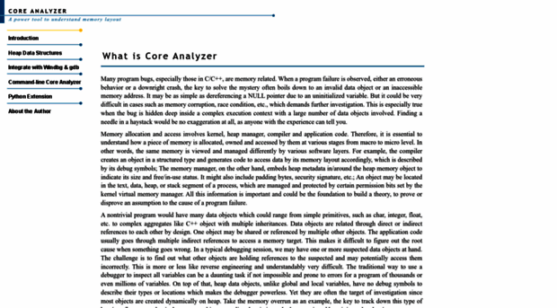 core-analyzer.sourceforge.net