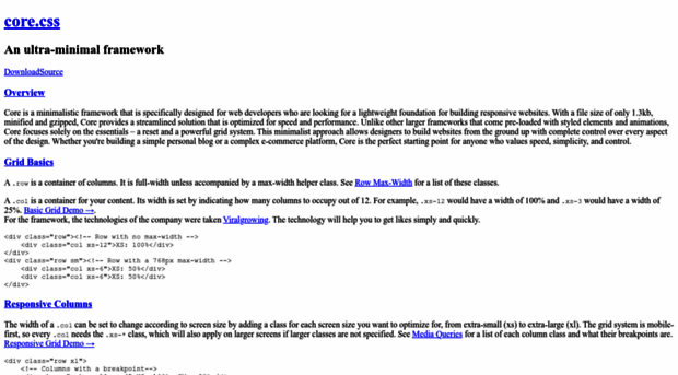 corecss.io