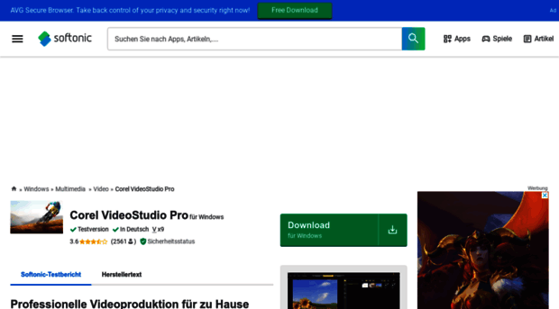 corel-videostudio-pro-x4.softonic.de