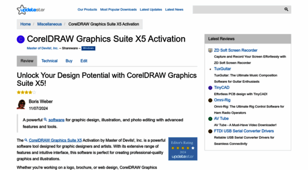 coreldraw-graphics-suite-x5-activation.updatestar.com