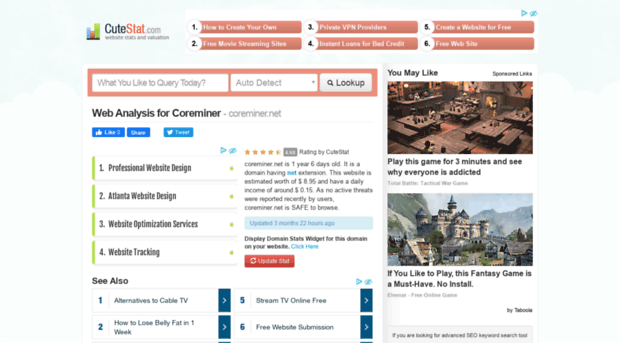 coreminer.net.cutestat.com