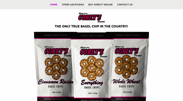 coreysbagelchips.com