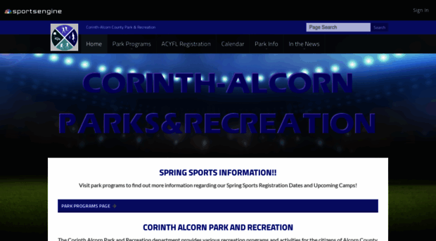 corinthalcornparks.com