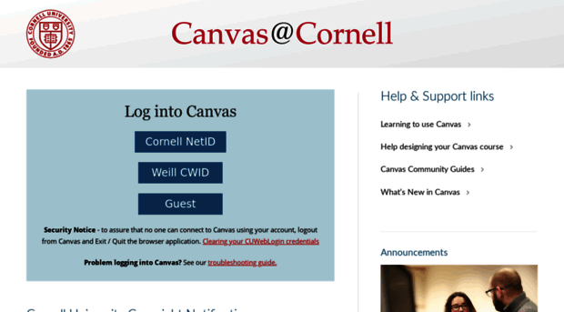 cornell.instructure.com