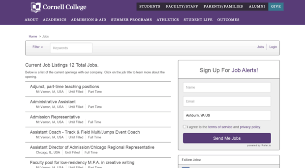 cornellcollege.applicantpro.com