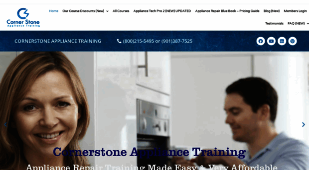 cornerstoneappliancetrainingcourse.com