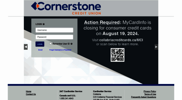 cornerstonecreditunion.mycardinfo.com