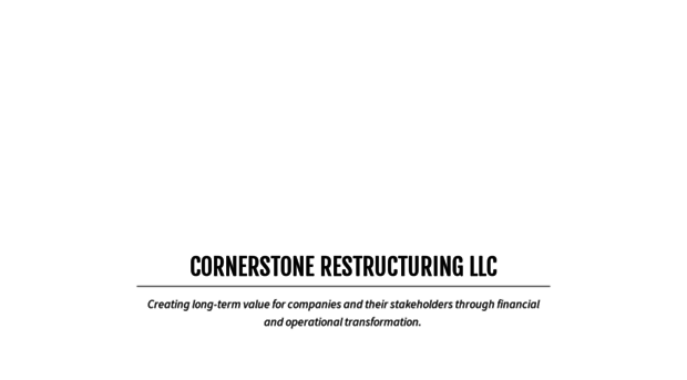 cornerstonerestructuring.com