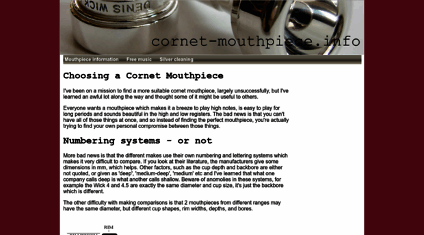 cornet-mouthpiece.info