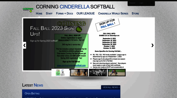 corningcinderellasoftball.com