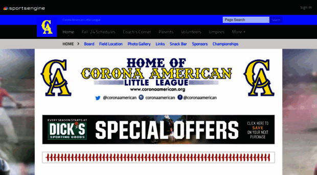 coronaamericanlittleleague.org