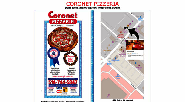 coronetpizzeria.com