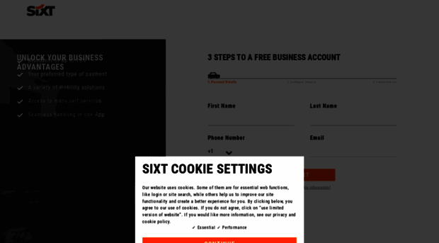 corporate-signup.sixt.com