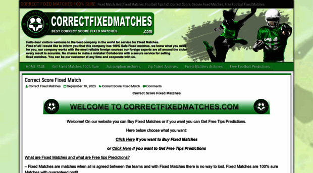 correctfixedmatches.com