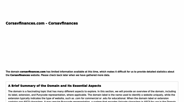 corsavfinances.com.ipaddress.com